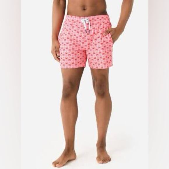 Southern Tide Why So Crabby Swim Trunks XXL Red Pink - Picture 1 of 7